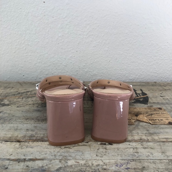 Public Desire Blush Studded Chunk Heels - Picture 6 of 7